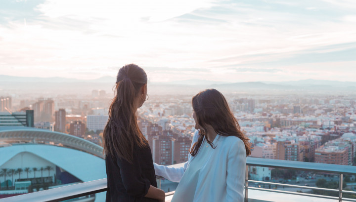 Girls Watching The Sun Set Over The Opera House